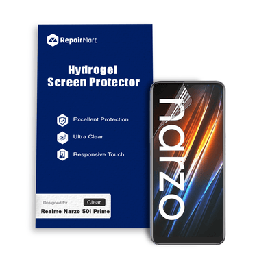 Realme Narzo 50i Prime Compatible Premium Hydrogel Screen Protector With Full Coverage Ultra HD